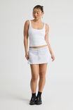 Open Gallery Fleece Mini Skort, SILVER MARLE - alternate image 2
