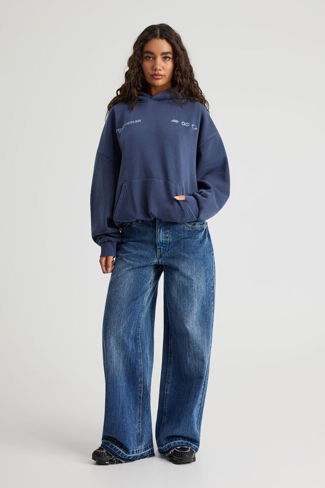 Open Gallery Hoodie, OG WASHED SEAL/GALLERY ATELIER