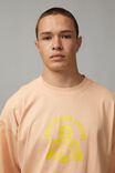 Half Half Heavy Weight Box Fit Graphic Tshirt, PEACH/FORTUNE - alternate image 3