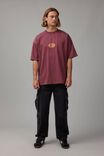 Heavy Weight Box Fit Graphic Tshirt, HH WASHED BORDEAUX/COUNTRY CLUB - alternate image 3