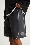 Half Half Pull On Short, BLACK/PIPING - example image 4