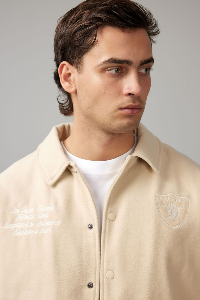 Nfl Varsity Jacket, LCN NFL TONAL BEIGE/LAS VEGAS RAIDERS