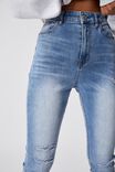 The Skinny High Rise Jean, DISTRESSED BLUE