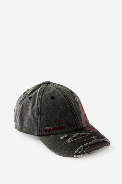 Notion Emb Star Dad Cap, NOTION BLK RED EMB