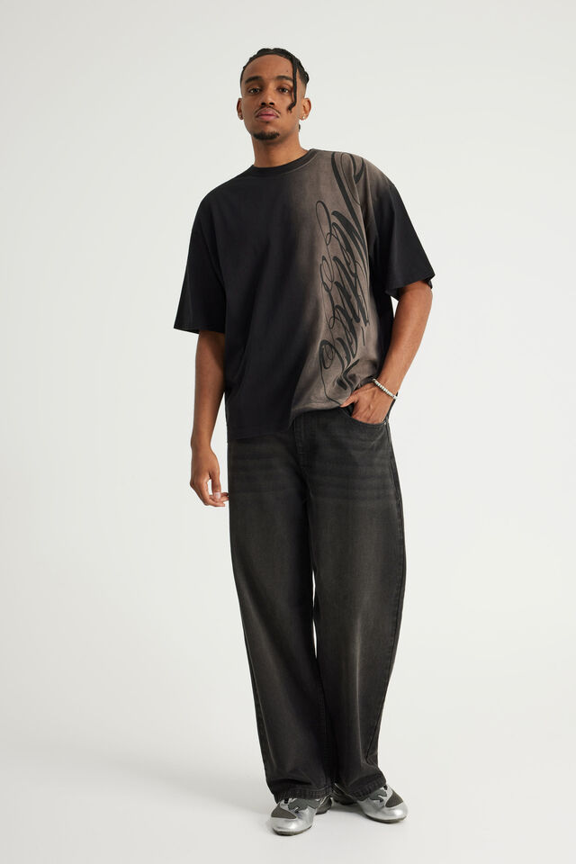 Notion Vintage Graphic Tshirt, NTN WASHED BLACK/SPRAY GOTHIC