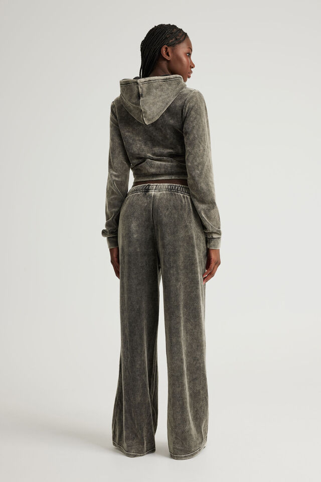 Notion Velour Zip Through, NTN WASHED BLACK