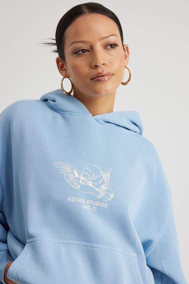 Chloe Hoodie, WASHED BLUE MIST/CHERUB ADORE