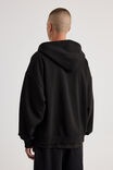 Authentics Boxy Zip Thru Hoodie, BLACK - alternate image 3