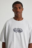 Half Half Heavyweight Box Fit Graphic Tshirt, HH SILVER MARLE/HALF HALF FROGS - alternate image 4
