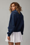 Slouchy Graphic Qtr Zip, NAVY BLAZER/NYC - alternate image 3