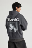 Music Merch Hoodie, LCN BRA SLATE/TUPAC BOLD - example image 1