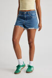 Street Cut Off Denim Short, MID BLUE - alternate image 2