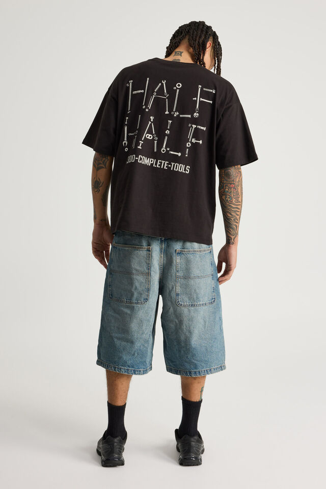Half Half El Grande Denim Short, NIAGARA BLUE