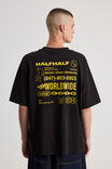 Half Half Heavyweight Box Fit Graphic Tshirt, HH BLACK/CONTRABAND COLLAGE - alternate image 3