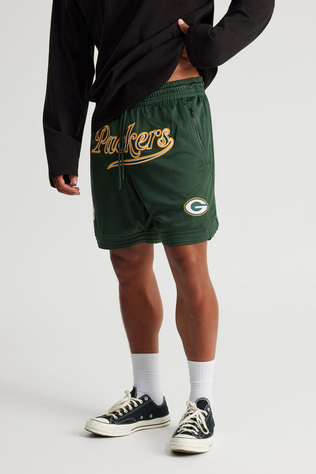 Nfl Basketball Short, LCN NFL PINE GREEN/GREENBAY PACKERS CLASSIC