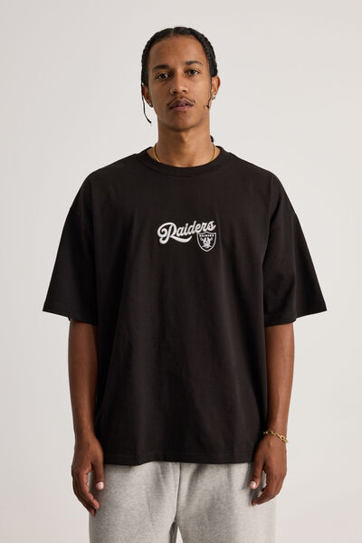 Heavyweight Box Fit Nfl Tshirt, LCN NFL BLACK/RAIDERS SIMPLE