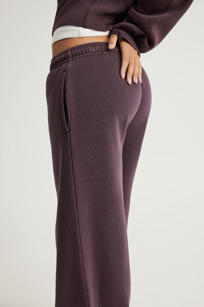 Classic Wide Leg Trackpant, WASHED FROZEN BERRY