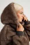 Cold Crush Faux Fur Bomber, MOCHA MATRIX - example image 6