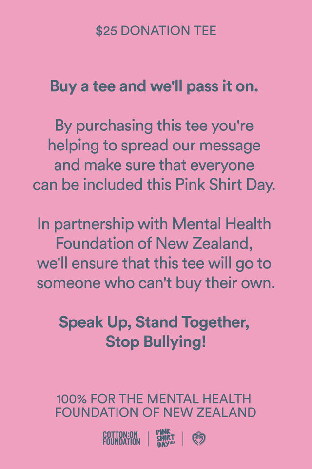 Pink Shirt Day Donation Tee - $25, Born This Way Foundation Donation AU - 1