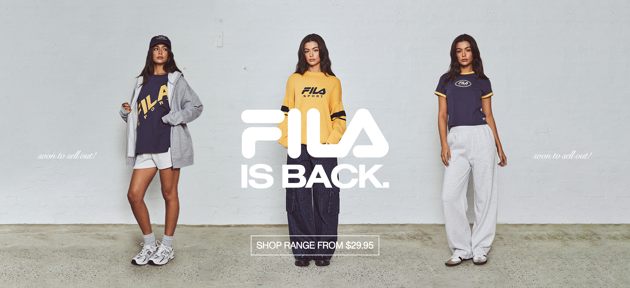 FILA IS BACK. Soon to sell out!