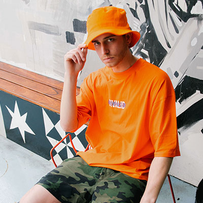 orange camo pants factorie