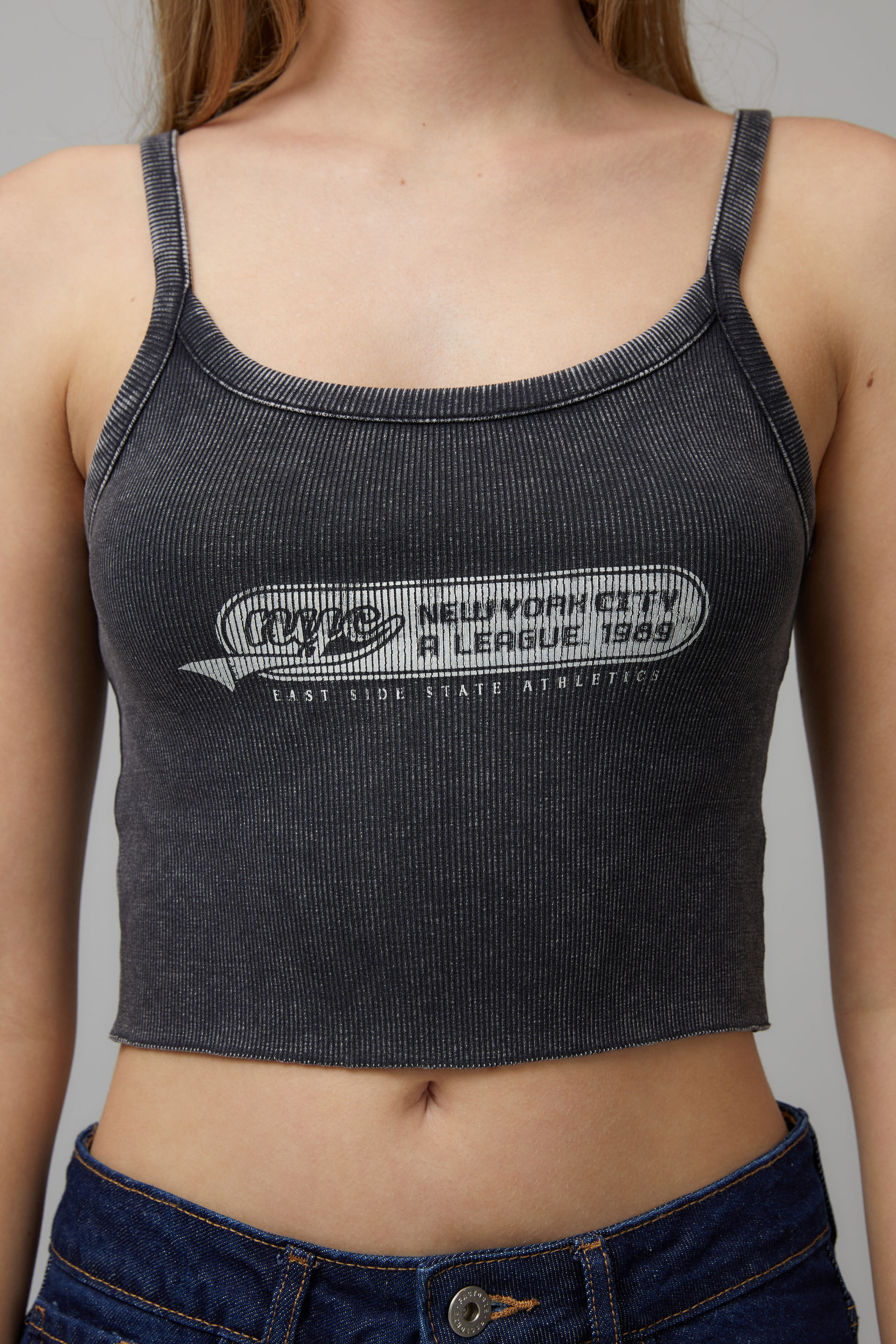 Graphic store crop tank