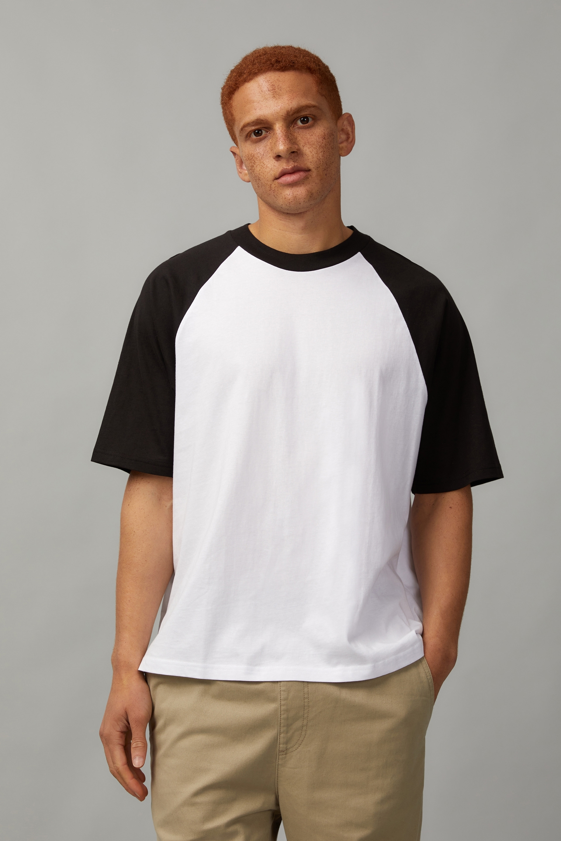 Black and white baseball cheap tee