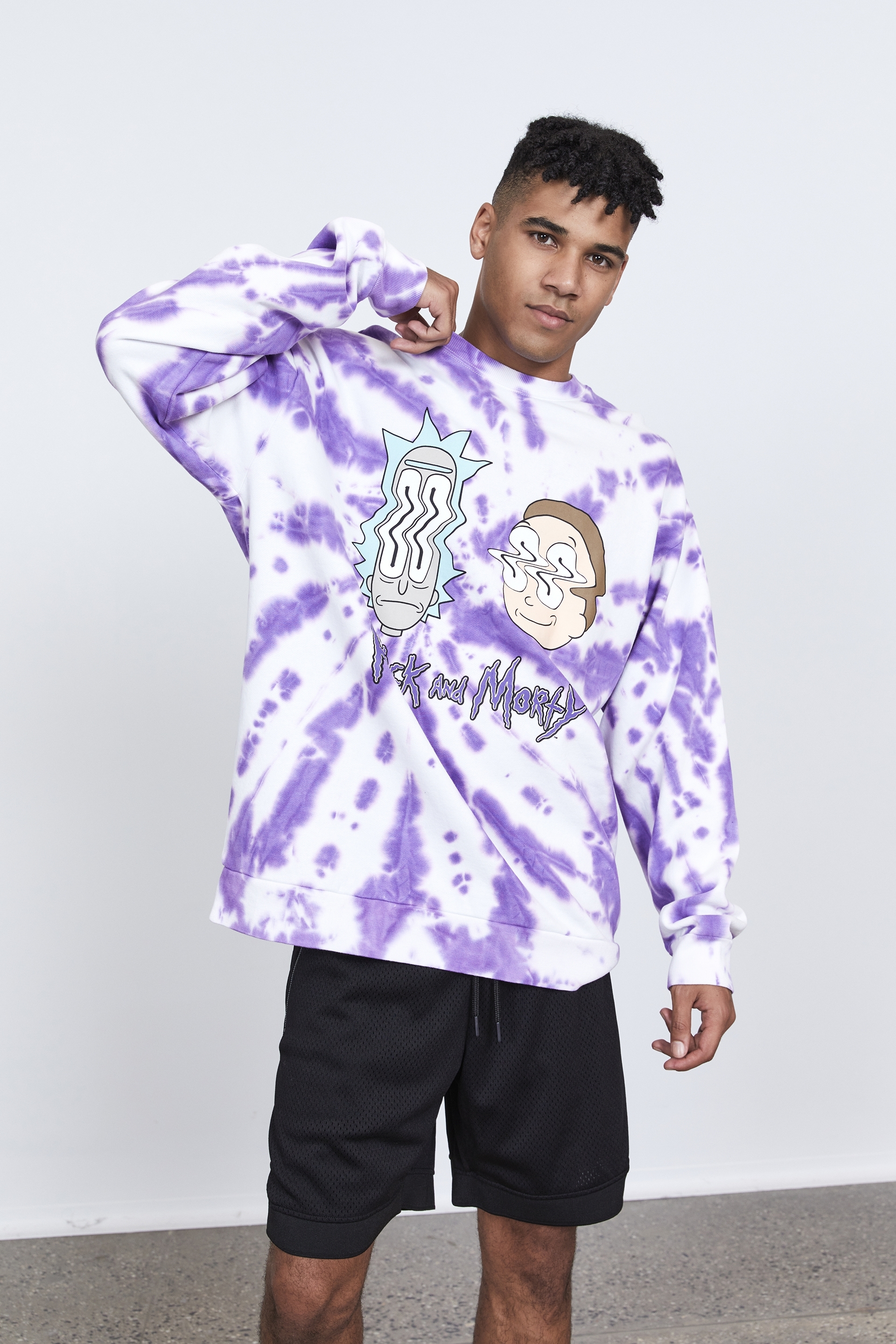 rick and morty tie dye sweatshirt