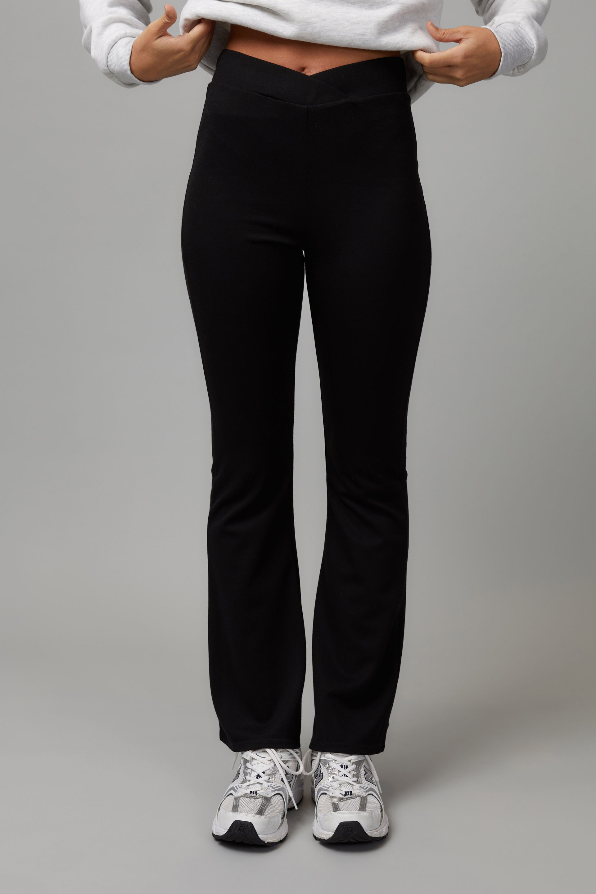 High Waisted Flare Pull On Pant