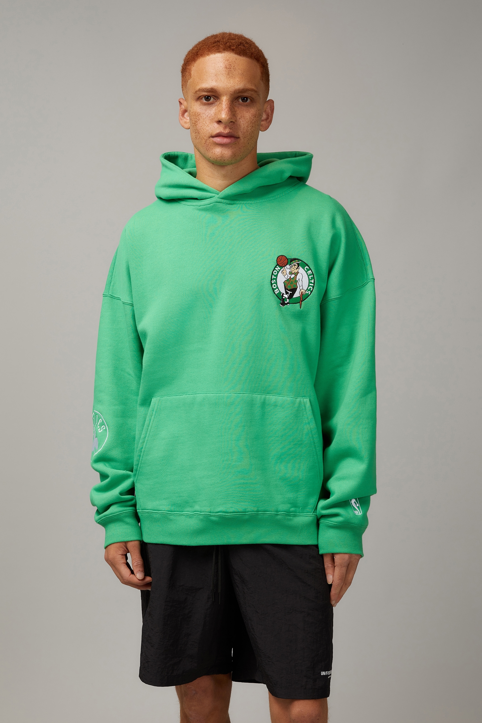 NBA Colour Block Boston Celtics Oversized Hoodie D02_833